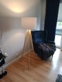 Lampa podłogowa 165 cm stojąca Loft TROJNÓG, DĄB, ABAŻUR. Różne kolory. [7]