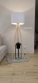 Lampa podłogowa 166 cm stojąca Loft TROJNÓG, połączenie drewna i abażur. Różne kolory drewna i abażuru do wyboru. Lampa do salonu, sypialni, jadalni, korytarza. [8]