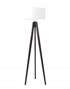 Lampa podłogowa 150 cm stojąca TROJNÓG, ABAŻUR, drewno. Różne kolory. 