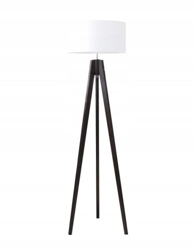 Lampa na zamówienie. Lampa podłogowa 150 cm stojąca TROJNÓG, ABAŻUR i drewniane nogi. Różne kolory do wyboru.