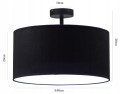Wymiar: Lampa sufitowa z abażurem 40 cm wisząca plafon czarny, biały - różne kolory do wyboru. Żyrandol. Do kuchni, salonu, jadalni, sypialni.