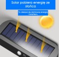 Lampa SOLAR LED z czujnikiem ruchu zewnętrzna czarna do ogrodu [3]