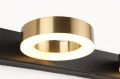 Kinkiet LED czarno złoty metalowy szklany trzy klosze okrągłe 55 cm lampa nad obraz lustro do łazienki [16] nowoczesne lampy do łazienki nad lustro