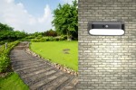 Lampa SOLAR LED z czujnikiem ruchu i zmierzchu IP65 zewnętrzna czarna do ogrodu podświetlenie ścieżek