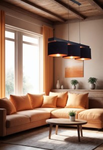 Lampa sufitowa wisząca drewniana + abażur 83 cm. Różne kolory.
