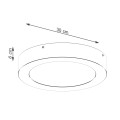 Plafon 30 cm lampa LED sufitowa 3000 K czarny Wymiar