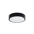Plafon 30 cm lampa LED sufitowa 3000 K czarny Czarna lampa LED na sufit do biura i do domu