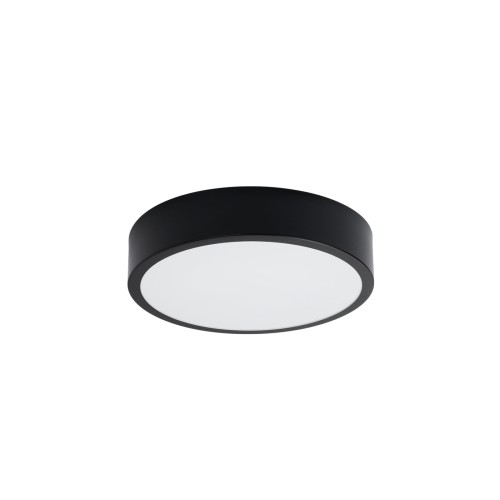 Plafon 30 cm lampa LED sufitowa 3000 K czarny Czarna lampa LED na sufit do biura i do domu