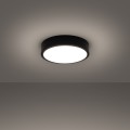 Plafon 60 cm lampa LED sufitowa 3000 K czarny Czarna okrągła lampa LED na sufit do salonu, korytarza, magazynu, gabinetu