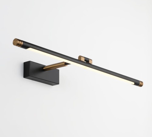 Kinkiet LED 44 cm Barwa neutralna 4000K Lampa nad lustro LDK440NW-37-BG Kolor czarno-złoty