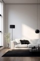Lampa podłogowa 153 cm stojąca czarna matowa, ABAŻUR, loft. Różne kolory abażuru. Lampa do salonu, sypialni, korytarza. Wnętrze