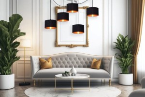 Lampa wisząca typu "pająk" w stylu nowoczesnym. Czarna, biała - różne kolory