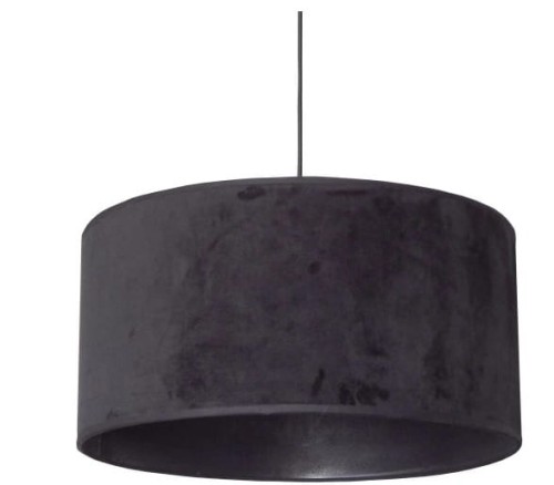 Lampa sufitowa wisząca 40 cm czarny WELUR. Żyrandol czarny. Abażur. Lampa do sypialni, salonu, restauracji, hotelu, holu