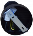 Elegancka czarno złota lampa 35 cm WELUR sufitowa wisząca. Żyrandol. Tkanina - welur. Lampa z abażurem welurowy. Oświetlenie do salonu, sypialni, korytarza. Możliwość regulacji przewodu. Widok stopki lampy.