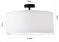 Lampa sufitowa 60 cm plafon czarny, biały - różne kolory. Żyrandol. Lampa do biura, restauracji, hotelu, holu, sypialni, salonu. Lampa biała. Wymiar.