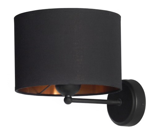Kinkiet ścienny z abażurem 22 cm. Różne kolory abażuru. Kinkiet do salonu, korytarza, holu, sypialni. Kolor czarny