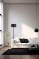 Lampa podłogowa 153 cm stojąca czarno/złota, abażur welurowy, loft. Lampa do salonu, jadalni, sypialni, korytarza. Wnętrze [2]