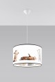 lampa wisząca sufitowa KOTY 40 cm do pokoju dziecięcego dla dziecka. Żyrandol zwierzęta. Lampa dla dziewczynki w kotki.