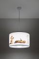 lampa wisząca sufitowa KOTY 40 cm do pokoju dziecięcego dla dziecka. Żyrandol zwierzęta. Lampa dla dziewczynki w koty.