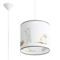 lampa wisząca sufitowa KOTY 30 cm do pokoju dziecięcego dla dziecka. Żyrandol zwierzęta. Lampa do dziecinnego pokoju.