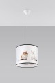 lampa wisząca sufitowa KOTY 30 cm do pokoju dziecięcego dla dziecka. Żyrandol zwierzęta. Abażur w koty.