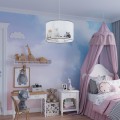 lampa wisząca sufitowa KOTY 30 cm do pokoju dziecięcego dla dziecka. Żyrandol zwierzęta. Wnętrze - dziecięcy pokój.